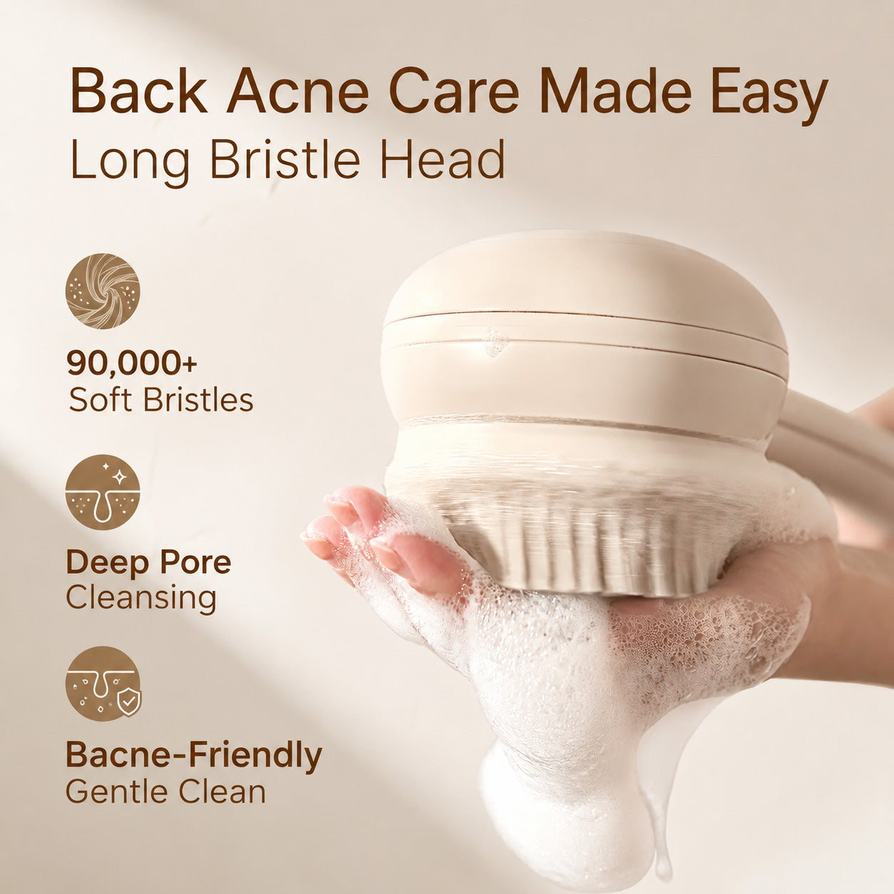 The ClearBack™ Electric Back Brush
